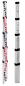 Preview: Teleskopnivelliermeter 5m,  E‐Teilung Rückseite mm‐Ablesung am Fuß beginnend inkl. Tasche und Libelle