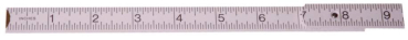 Holzgliedermaßstab 2 m - weiß mm/inch (CE mm Seite)