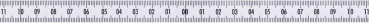 Skalenbandmaß Nullpunkt in Mitte, weißlackiert mm-Teilung 1,25-0-1,25 Meter