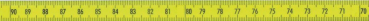 Skalenbandmaß polysan/gelb - rechts/links 13 mm fortlaufend ohne Meterzahl