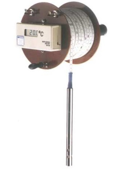 Elektrisches Kabellichtlot mit Temperaturanzeige (Handtrommel) 15 m