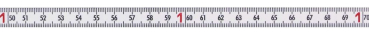 Skalenbandmaß weißlackiert links-rechts 13 mm mit Selbstklebefolie 100 Meter