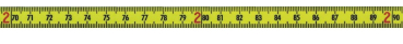 Skalenbandmaß polysan/gelb - links/rechts 13 mm mit Selbstklebefolie 15 Meter