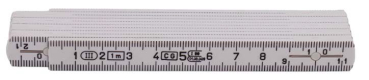Gliedermaßstab aus Kunststoff - weiß - 1 m (CE)