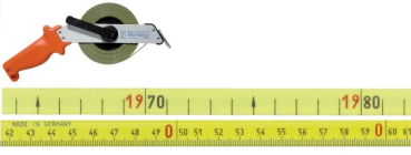 Stahlbandmaß mit Polyamid ummantelt - Metri-Polysan - Leichtmetallrahmen Typ "SR" 20m