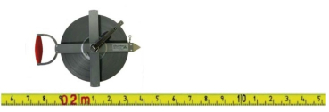 Spezialstahlbandmaß 6,5mm in Feldrahmen metri-polysan 50m