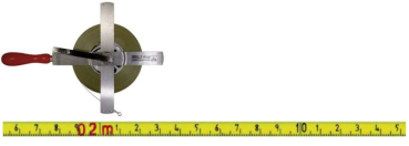 Spezialstahlbandmaß 6,5mm in Kreuzrahmen metri-polysan 100m