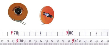 Stahlbandmaß weißlackiert in Platalkapsel Typ "P" 10m