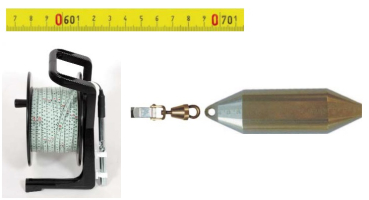 Gerät zum Messen von Brunnentiefen 100 m