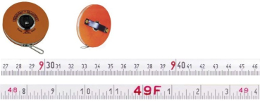 Stahlbandmaß weißlackiert in Platalkapsel Typ "P" 30m/100feet