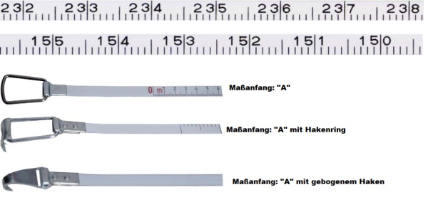 Durchmesserbandmaß - Stahl 10 mm rostfrei 5m