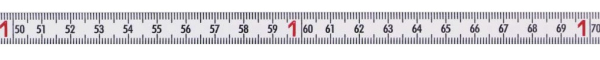 Skalenbandmaß weißlackiert links-rechts 13 mm 20 Meter