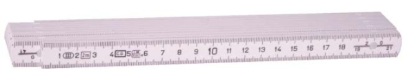 20x Gliedermaßstab aus Kunststoff - weiß - 2 m