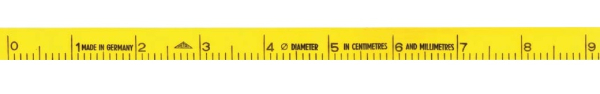 Durchmesserbandmaße Glasfaser 16mm, nur Durchmesser 600 mm