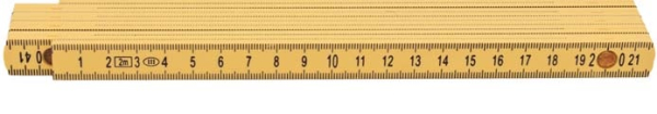 Gliedermaßstab aus Kunststoff - gelb - 2 m