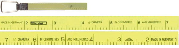Durchmesserbandmaß - Glasfaser 16 mm / 8 m