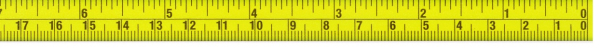 Skalenbandmaß mm+inch rechts-links 3m-120inch mit Selbstklebefolie